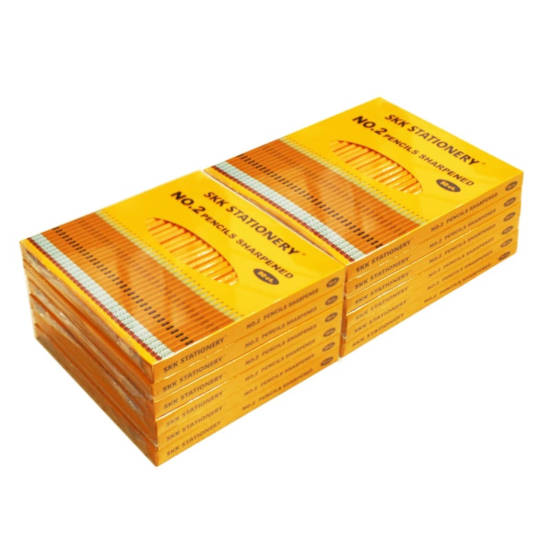 SKKSTATIONERY 600Pcs 2 HB Pencils Pre-sharpened pencils Set, Woodcase Lead Pencils Sharpened for Back to School Teacher Supplies, Writing, Drawing and Sketching 50 Pcs*12 Boxes - Image 1